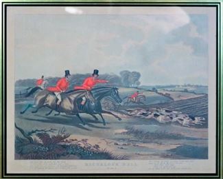 Six Antique Bachelors Hall Fox Prints