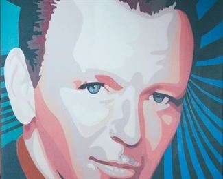 Old Blue Eyes oil on canvas