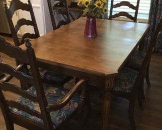 Dining Room - Table, 2 leaves, and 8 chairs 