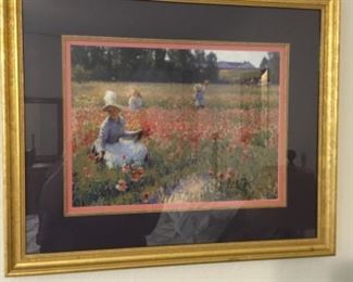Master bedroom - Framed under glass large picture