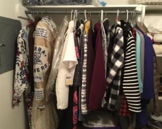 Master bedroom closet - Clothing including fur stole, coats, jackets etc. 