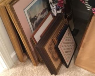 Master bedroom closet -  Various pictures - framed