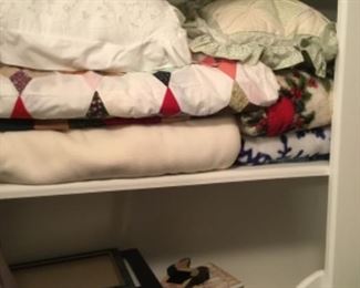 Master bedroom closet - Pillows, linens & miscellaneous 