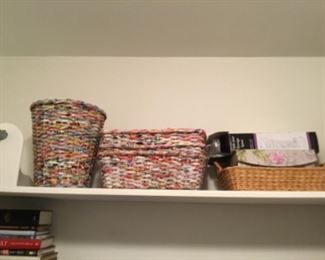Master bedroom closet - Baskets & books