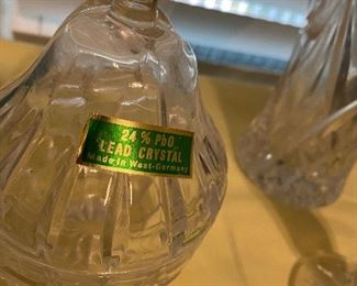 Lead Crystal 2 piece apple