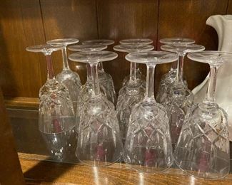 Lead Crystal set of stemmed glasses