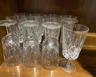 Lead Crystal set of stemmed glasses