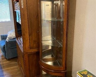 Corner curio cabinet