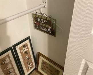 Christmas closet in bedroom