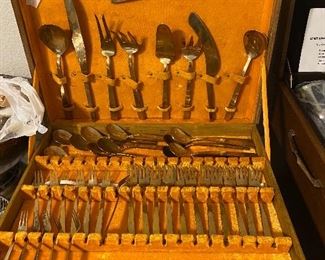 Large set of 154 pieces in tiered storage box - bought in Germany 