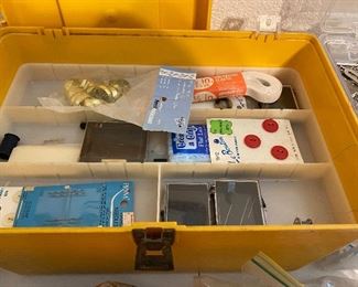 sewing chest & contents 