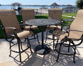 Castelle “Monterey” bistro table & 4 chairs 