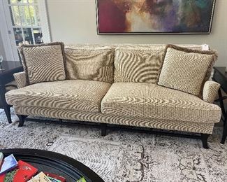 Theodore Alexander sofa 7’ (the fabric is neutral and not wavy as depicted)