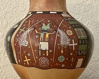 Lawrence Namoki Hopi 2012 Hand Coiled And Painted Pot