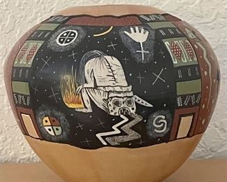 Lawrence Nakomi Hopi 2012 Handmade Painted Coil Pot