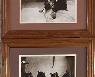 (2) Edward S. Curtis Hopi Photograph Prints - Grinding Meal 1907, And Hopi Girls At The Well 1906