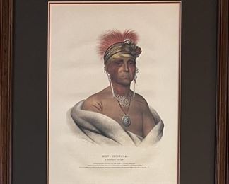 Mon-chonsai A Kansas Chief Print In Custom Frame