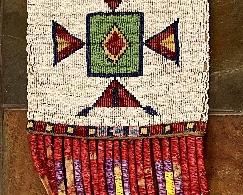 Stunning Sioux Beaded Hide Tobacco Bag 1910