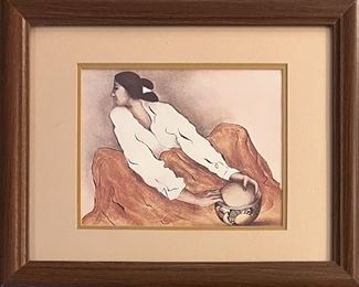 R.C. Gorman Pottery Keeper Print In Frame