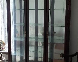 Pair of large glass curio display cabinets