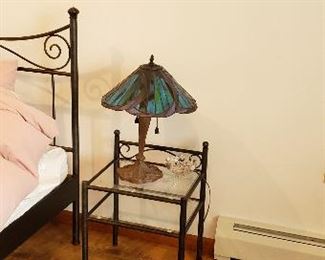 Pair of side tables & lamps