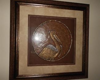 Pelican framed art $75