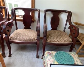2 Antique Armed Chairs,