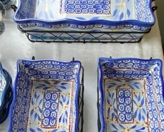 “Temp-Tations Blue Serving Dishes,