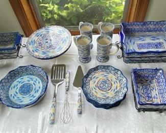 “Temp-Tations Blue Serving Dishes,
