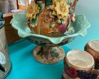 Fitz & Floyd Pitcher, Cute Bowl