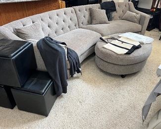 Couch & ottoman SOLD
Black storage boxes still available 