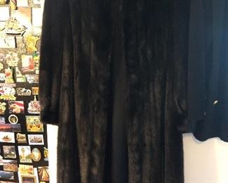 Full length ranch mink coat
