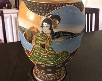 Tall Satsuma vase