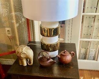 End table with lamp