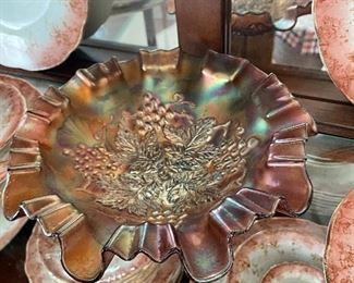 Antique Carnival Glass Bowl