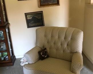 Reupholstered club chair 