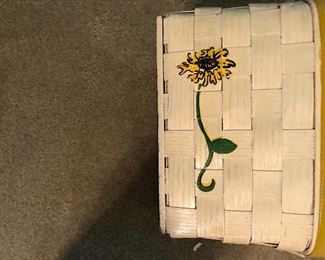 Side view of the vintage Caro-Nan original basket handbag