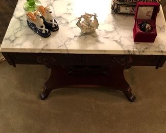 PELLMAN, SHELL & LECKIE Marble top piece 