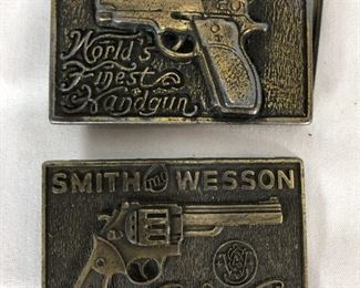 2 Vintage Smith & Wesson Belt Buckles