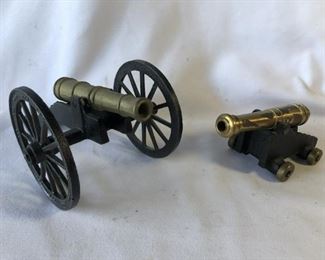 2 small Cast Iron Cannons