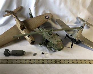 3 Old Model Aircraft AS IS