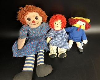 Eden Madeline Doll, 2 handmade raggedy Ann Dolls