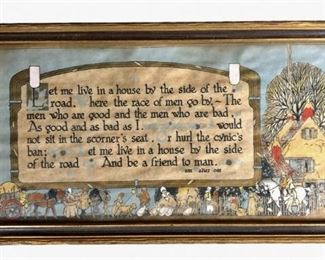 The Road 1897 Illuminated Print of a European Village Scene