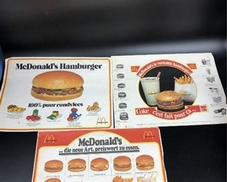 1977 European McDonald Placemats