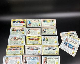 Topps 1964 Complete Set Nutty Awards Postcards # 1-32