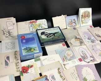 Vintage Used and new modern Greeting Cards