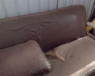 Vintage wagon wheel couch