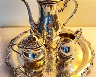 Rogers silverplate tea set