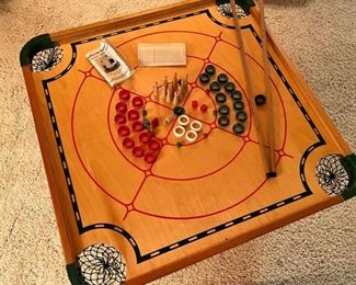 Vintage “100 Play” Game Board by Merdel with original tripod base