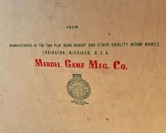 Vintage “100 Play” Game Board by Merdel with original tripod base